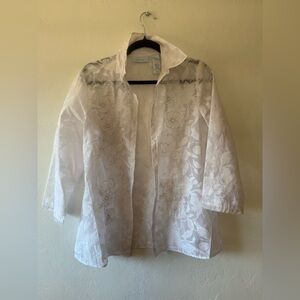 JH Collectibles White Sheer Top